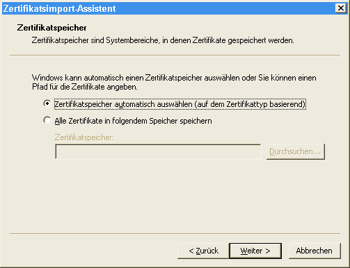 Install certificate